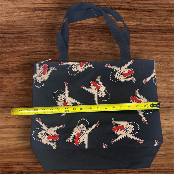 Betty Boop Tote Bag & Coin Purse Set Black Novelty Cartoon Character - Picture 3 of 9